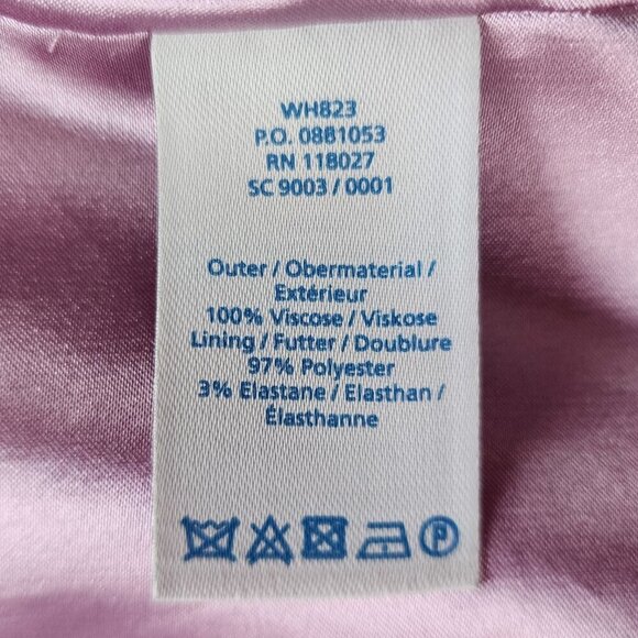 Boden Purple Pleated V-Neck A-Line Cocktail Dress Womens 12L Long - Picture 8 of 9